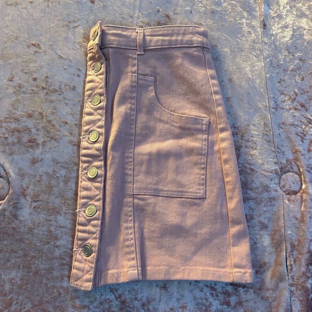 Altar’d State pink denim skirt